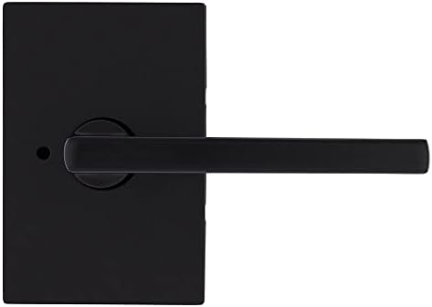 Kwikset Halifax Privacy Door Lever with Lock Matte Black