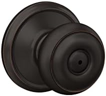 Schlage F40 Door Knob with Privacy Aged Bronze