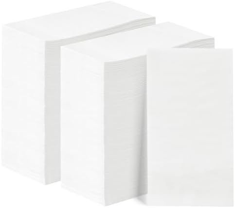 400-Piece 3-Ply White Soft Disposable Napkins for Parties Birthdays WeddingsElegant Durable Absorbent
