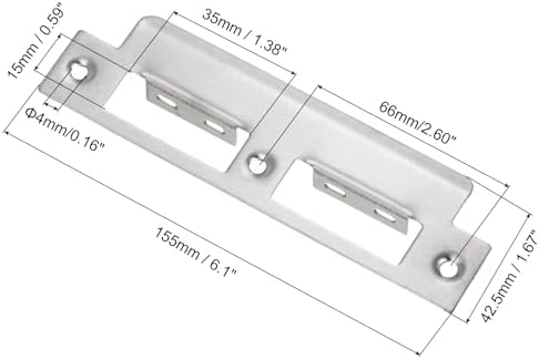 U bleach 201 Stainless Steel Door Strike Plate 2 Pieces