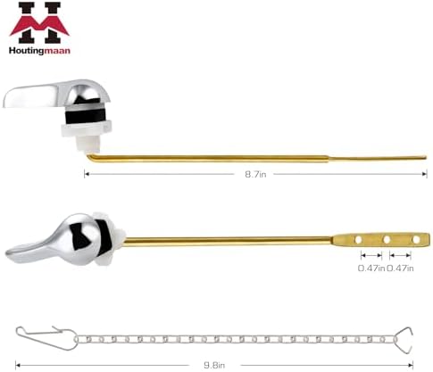 Toilet Handle Replacement Kit Chrome frontal mount for most toilets