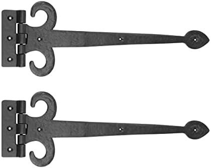 Key Features premium Rust-Proof Fleur De Lis Door Hinges - Rustic Aesthetic - Durable Timeless Design - 18-inch Pack