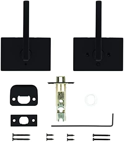 Kwikset Halifax Privacy Door Lever with Lock Matte Black