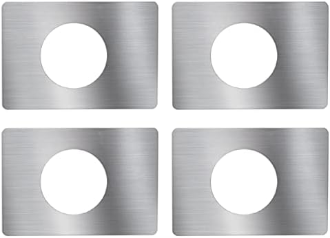 MOSECYOU Door Repair Kit Stainless Steel Door Reinforcement for Knobs Deadbolts Set of 4