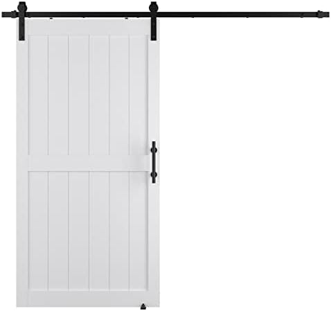 COSHOMER 44x84in PVC Barn Sliding Door Kit