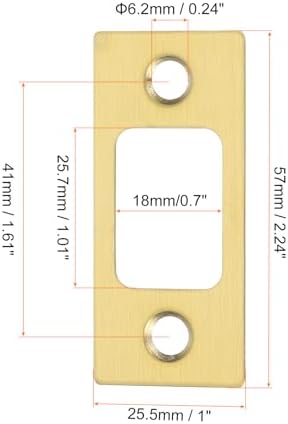 2 Sets Door Strike Plate 57mm