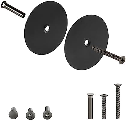 Enhance Door Security with 2-Set Hole Cover Plate Matte Black