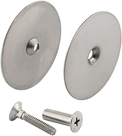 Secure Entry Door Hole Cover Plate - Stainless Steel Knob Latch Plate