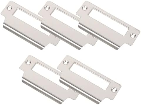 5PCS Door Latch Plate Set Stainless Steel T Strike for Wood Metal Doors - Durable Entry Door Reinforcement
