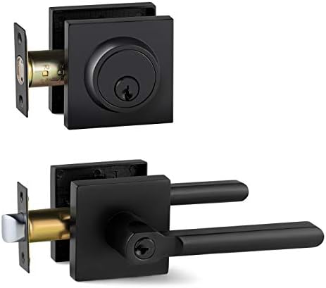 Modern Door Access Set Iron-Black Finish
