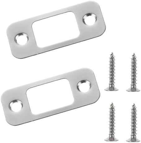 TIESOME 2 Pack Deadbolt Strike Plate Silver