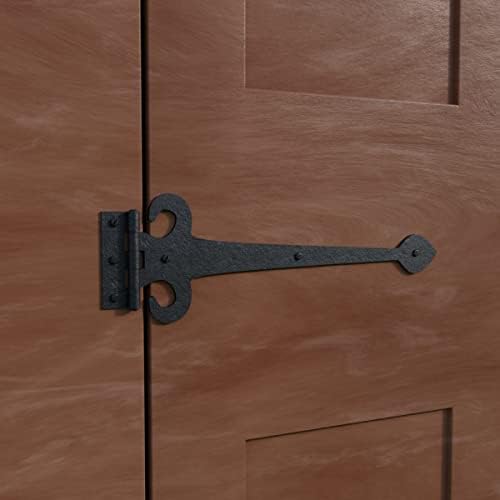 Key Features premium Rust-Proof Fleur De Lis Door Hinges - Rustic Aesthetic - Durable Timeless Design - 18-inch Pack