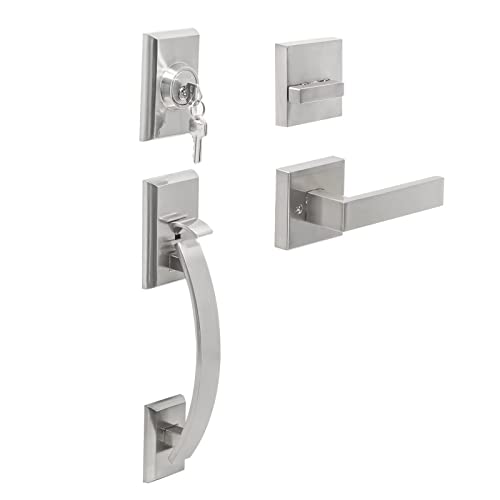 NeuType Front Door Handle Lock Set Satin Nickel