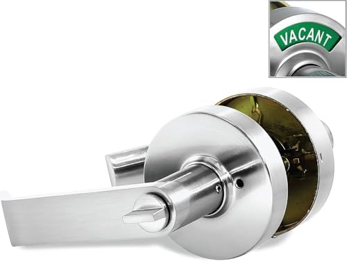 VIZILOK Commercial Door Lock with Vacant Indicator Satin Chrome ANSI Grade2
