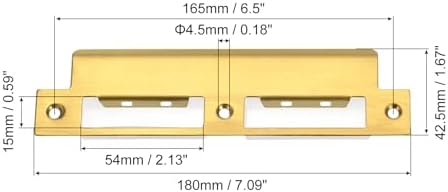 Gold 180mm Door Strike Plate