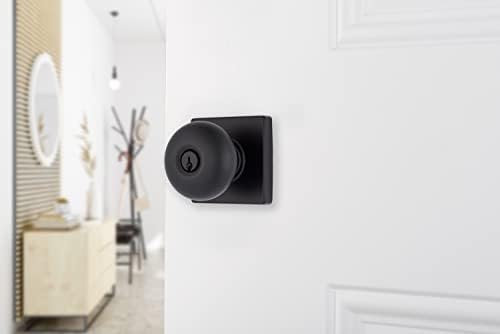 BRINKS Modern Door Knob for Secure Entry Matte Black