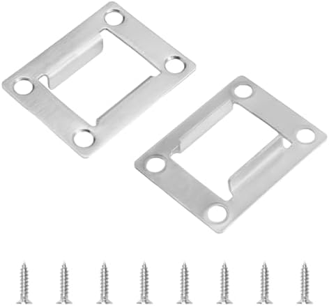 Sturdy stainless steel door strike plate for deadbolt replacement