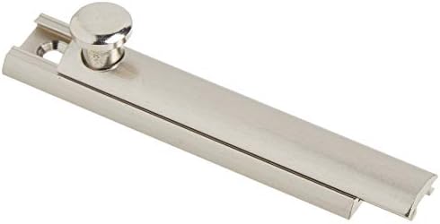 Hickory Hardware Security Slide Latch Door Lock Bolt Pair - Heavy-Duty Satin Nickel