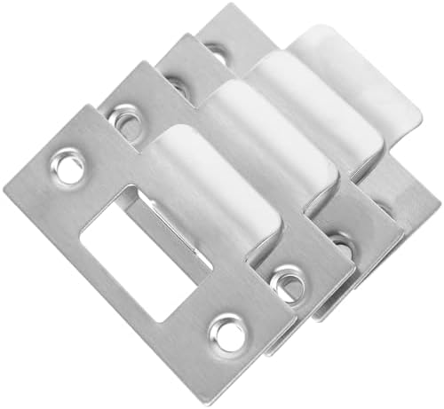 4pc Stainless Steel Deadbolt Strike Plate Door Hole Filler for Interior Doors