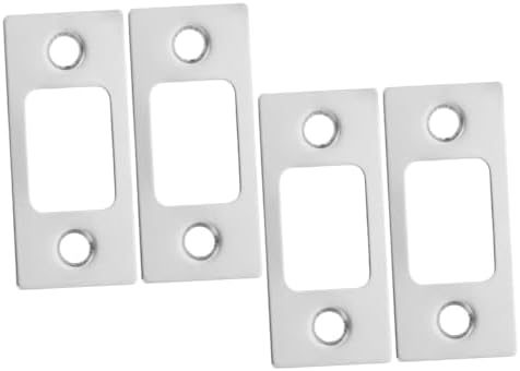 Durable Stainless Steel Deadbolt Strike Plates - Secure Door Latch Covers for Home Commercial Use