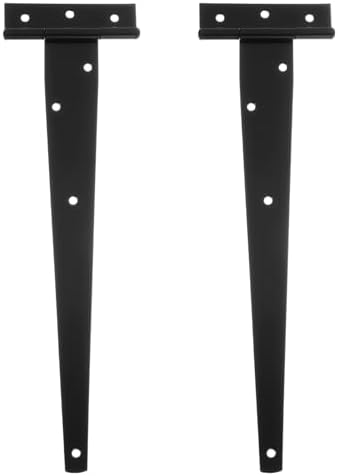 T-Strap Door Hinges 2Pcs 12 Wrought Tee Shed Gate Hinges Black