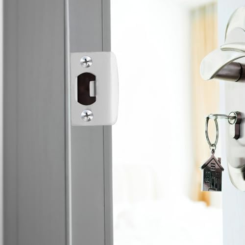 Veemoon 12-Piece Stainless Steel Door Strike Plate Kit Exterior Door Reinforcement for Home Security