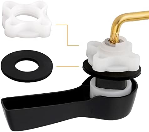 Hibbent 2-Pack Universal Side Mount Toilet Handle Set for Tank Flushers