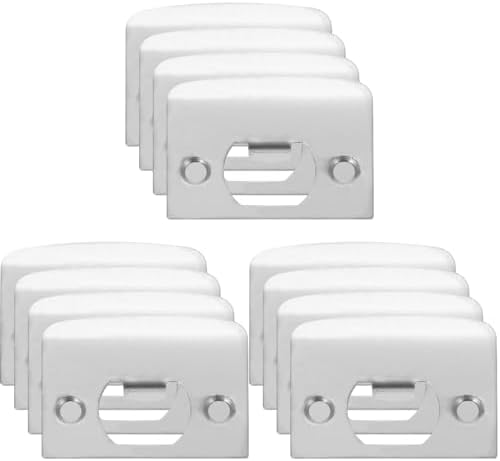 Veemoon 12-Piece Stainless Steel Door Strike Plate Kit Exterior Door Reinforcement for Home Security