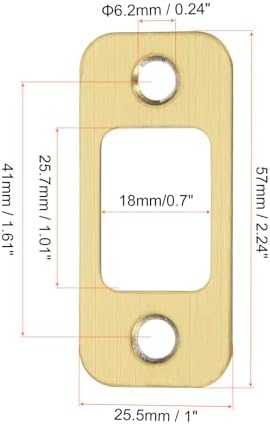 1 Set Door Strike Plate Stainless Steel Latch Deadbolt Replacement for Doors