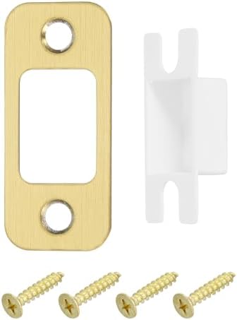 1 Set Door Strike Plate Stainless Steel Latch Deadbolt Replacement for Doors