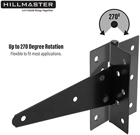 Rugged shed door hinges for wooden fences and more