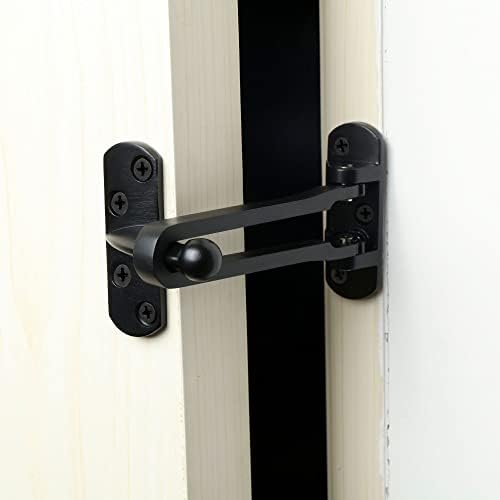 Secure U-Swing Door Lock Black - 304 Stainless Steel for Kids