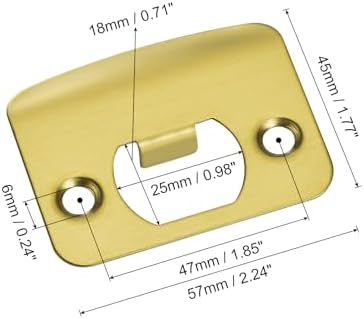 Sturdy Stainless Steel Door Strike Plate by Uxcell for 57mm x 45mm Replacement