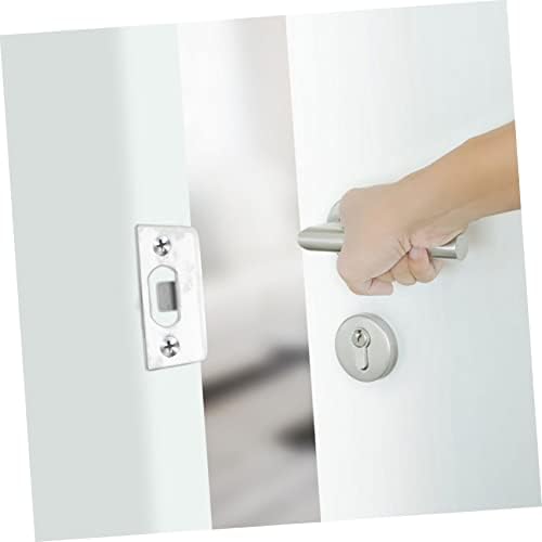 Sturdy Stainless Steel Door Strike Plate Kit with 12 Pieces for Home Garages