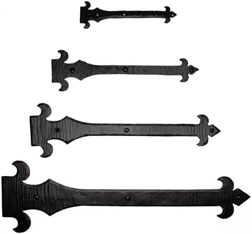 Stylish Rustic Black Faux Hinges for Doors