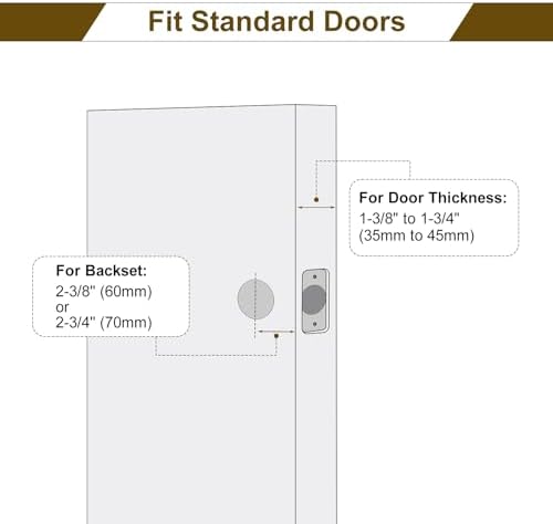 Secure Modern Entry Door Lock Set with Dual Safety