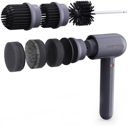 JIMIHOMEElectric Cleaning Brush with 3 Variable Brush Heads and 6 Pad Heads