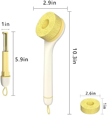 Long Handle Vegetable and Fruit Scrubber Brush Eco-Friendly Hydrophobic and Easy to Clean
