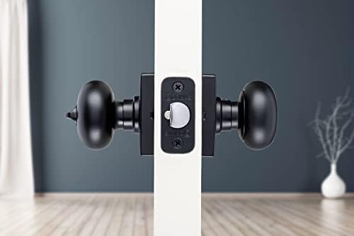 BRINKS Modern Door Knob for Secure Entry Matte Black