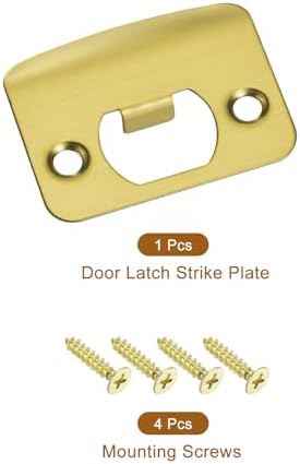 Sturdy Stainless Steel Door Strike Plate by Uxcell for 57mm x 45mm Replacement