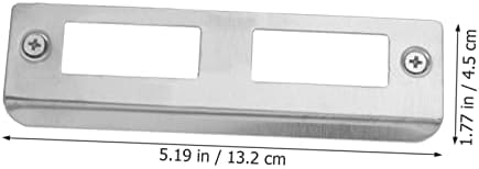 4 Set Stainless Steel Door Strike Plate Kit with Easy InstallFillable Deadbolt Plate for Home Commercial Use