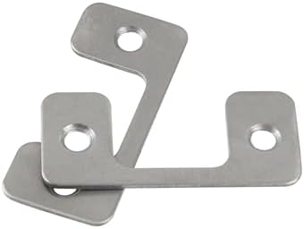 10 Pcs Adjustable Door Strike Plate Silver Metal Striker for Exterior Doors