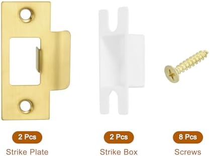 Uxcell 2 Door Strike Plates 70mm x 403mm Stainless Steel