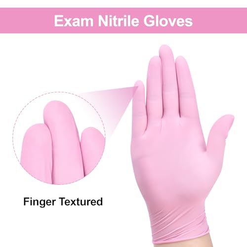 Elegant Pink Disposable Gloves for Cleaning Esthetician Use