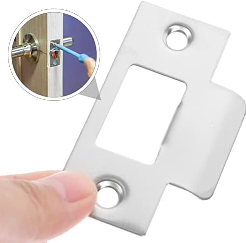 4-Piece Stainless Steel Door Strike Plate Set for Secure Entry Front Door More