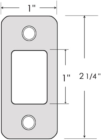 4-pieces Stainless Steel Round Corner Deadbolt Strike Plate Set - Secure Home Business Door Protection