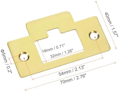 UXCell 2 Set Stainless Steel Door Strike Plate
