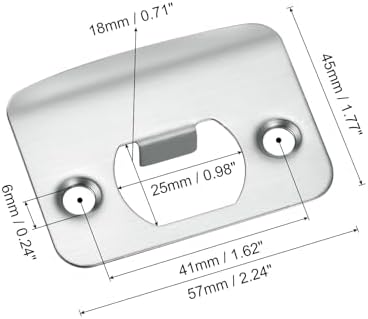 2-Pack stainless steel door strike plate Silver Replacement for broken latches