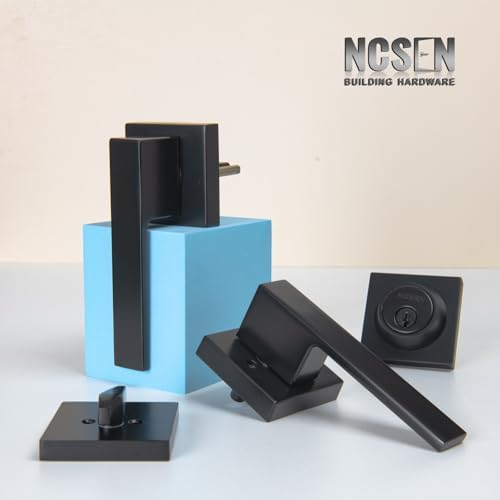 2-Piece Front Door Lock Set with Matte Black Finish