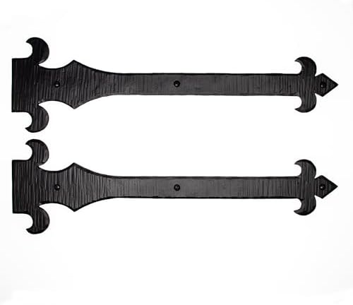 Stylish Rustic Black Faux Hinges for Doors